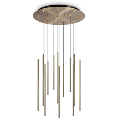 Ideal Lux Filo LED hanging light 12-bulb brass - Thumbnail 2