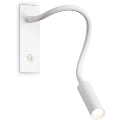 Ideal Lux LED wall light IO, white, flexible arm, switch - Thumbnail 2