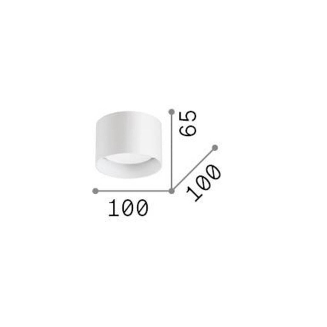 Ideal Lux downlight Spike Round, chrome-coloured, aluminium, Ø 10 cm - Image 1