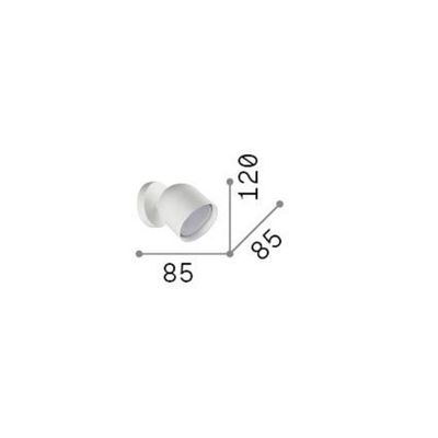 Ideal Lux wall light Dodo black 1-bulb metal Ø 8.5 cm