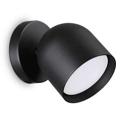 Ideal Lux wall light Dodo black 1-bulb metal Ø 8.5 cm - Thumbnail 2