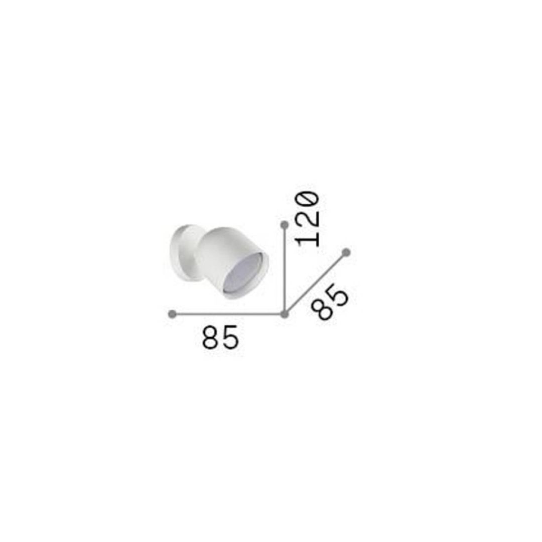 Ideal Lux wall lamp Dodo brass-coloured 1-bulb metal Ø 8.5cm - Image 1