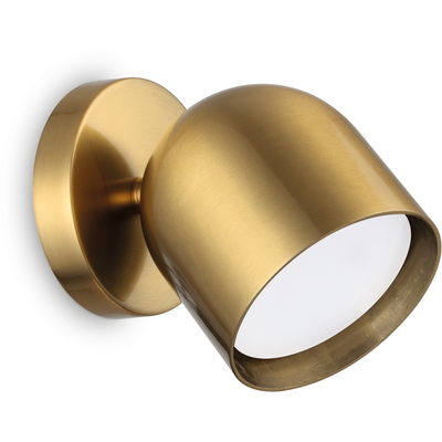 Ideal Lux wall lamp Dodo brass-coloured 1-bulb metal Ø 8.5cm - Thumbnail 2