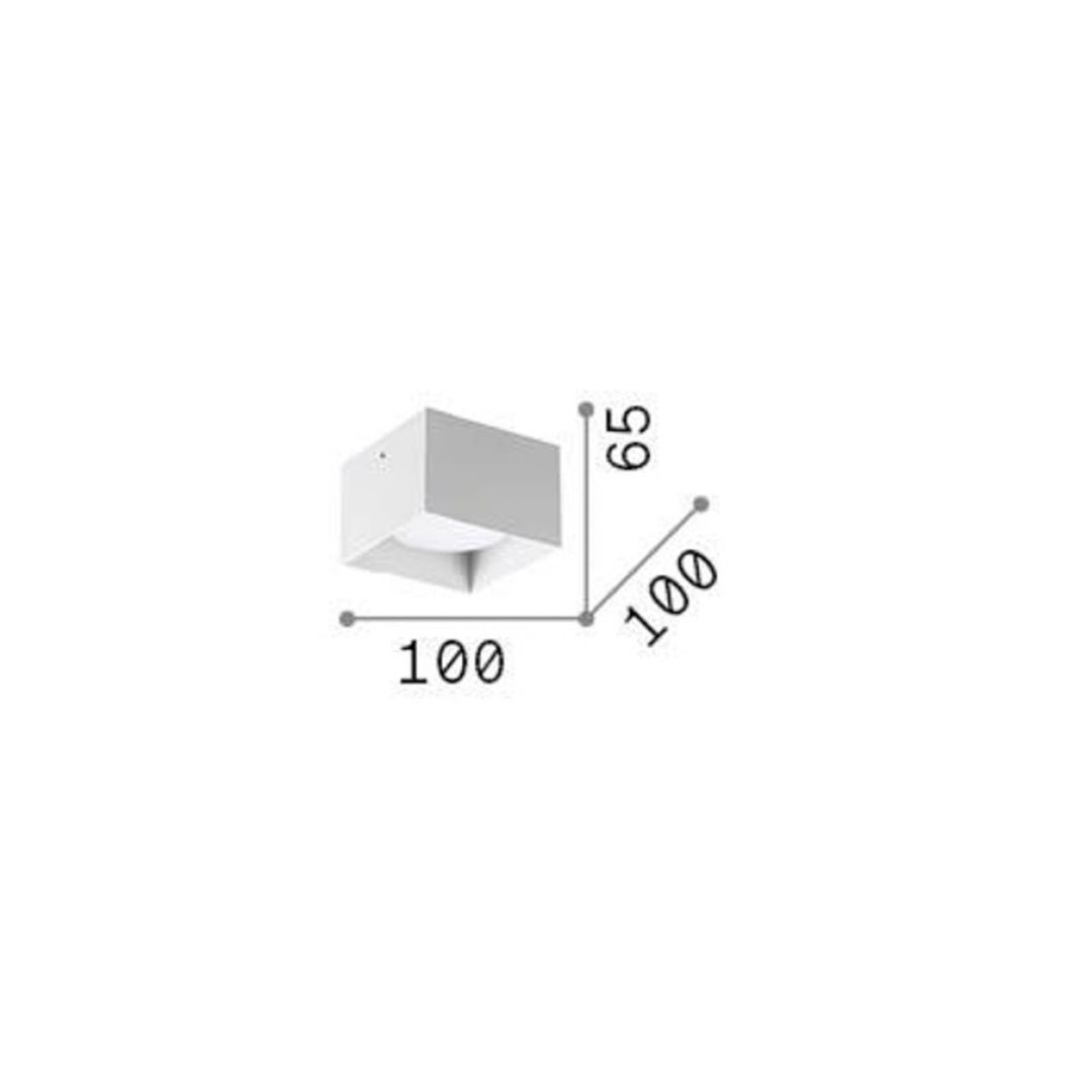 Ideal Lux Spike Square downlight, black, aluminium, 10 x 10 cm - Image 1