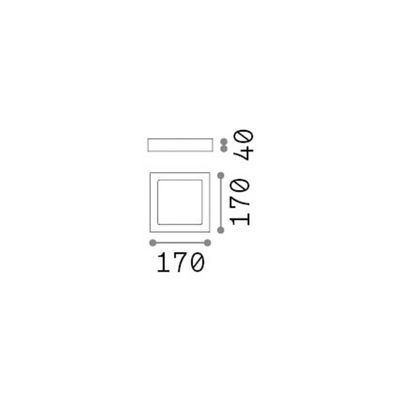 Ideal Lux LED wall lamp Universal, white, aluminium, 17x17 cm