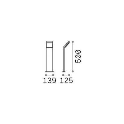 Ideal Lux Lighting Style Bollard Light Brown - Brown - Thumbnail 2