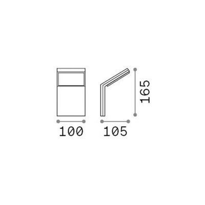 Ideal Lux Lighting Style Wall Light Grey - Grey - Thumbnail 2
