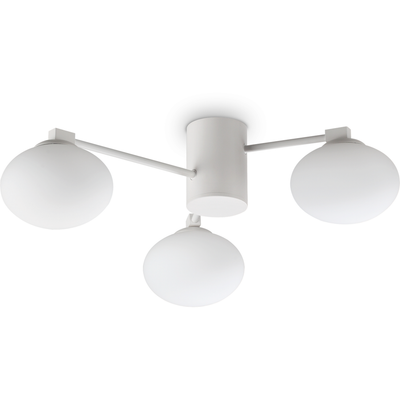 Ideal Lux Hermes ceiling light, white, 60 cm, 3-bulb, glass - Thumbnail 2