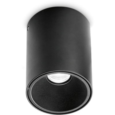 Ideal Lux LED downlight Nitro Round, black, height 14.2 cm - Thumbnail 2