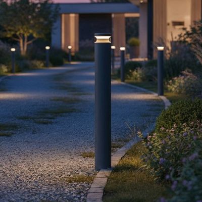 Ideal Lux Lighting Boeing Bollard Light Black - Black - Thumbnail 2