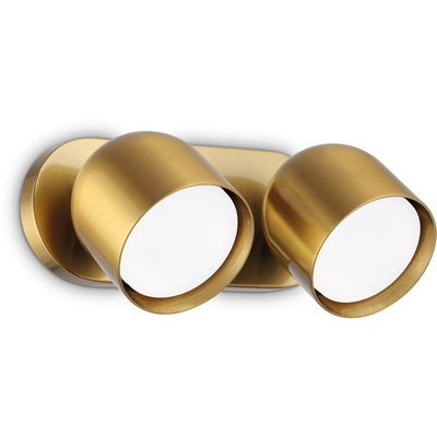 Ideal Lux wall lamp Dodo brass-coloured 2-bulb metal Ø 8.5cm - Thumbnail 2