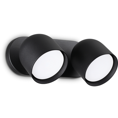Ideal Lux wall light Dodo black 2-bulb metal Ø 8.5 cm - Thumbnail 2