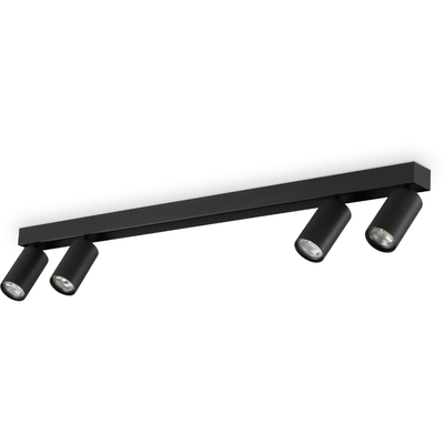 Ideal Lux Profilo downlight, black, 4-bulb, metal - Thumbnail 2