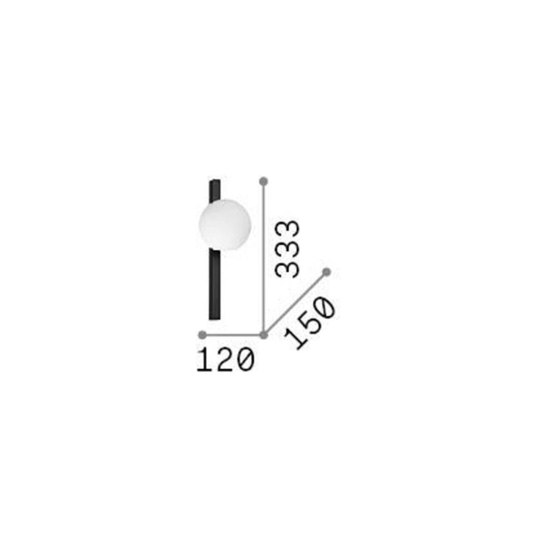 Ideal Lux Binomio wall light, white, 1-bulb, metal, glass - Image 1