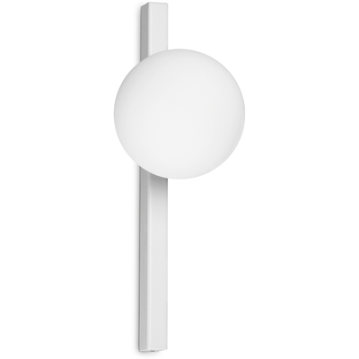 Ideal Lux Binomio wall light, white, 1-bulb, metal, glass - Thumbnail 2