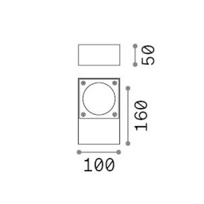 Ideal Lux Lighting Sirio Wall Light Grey - Grey - Thumbnail 2