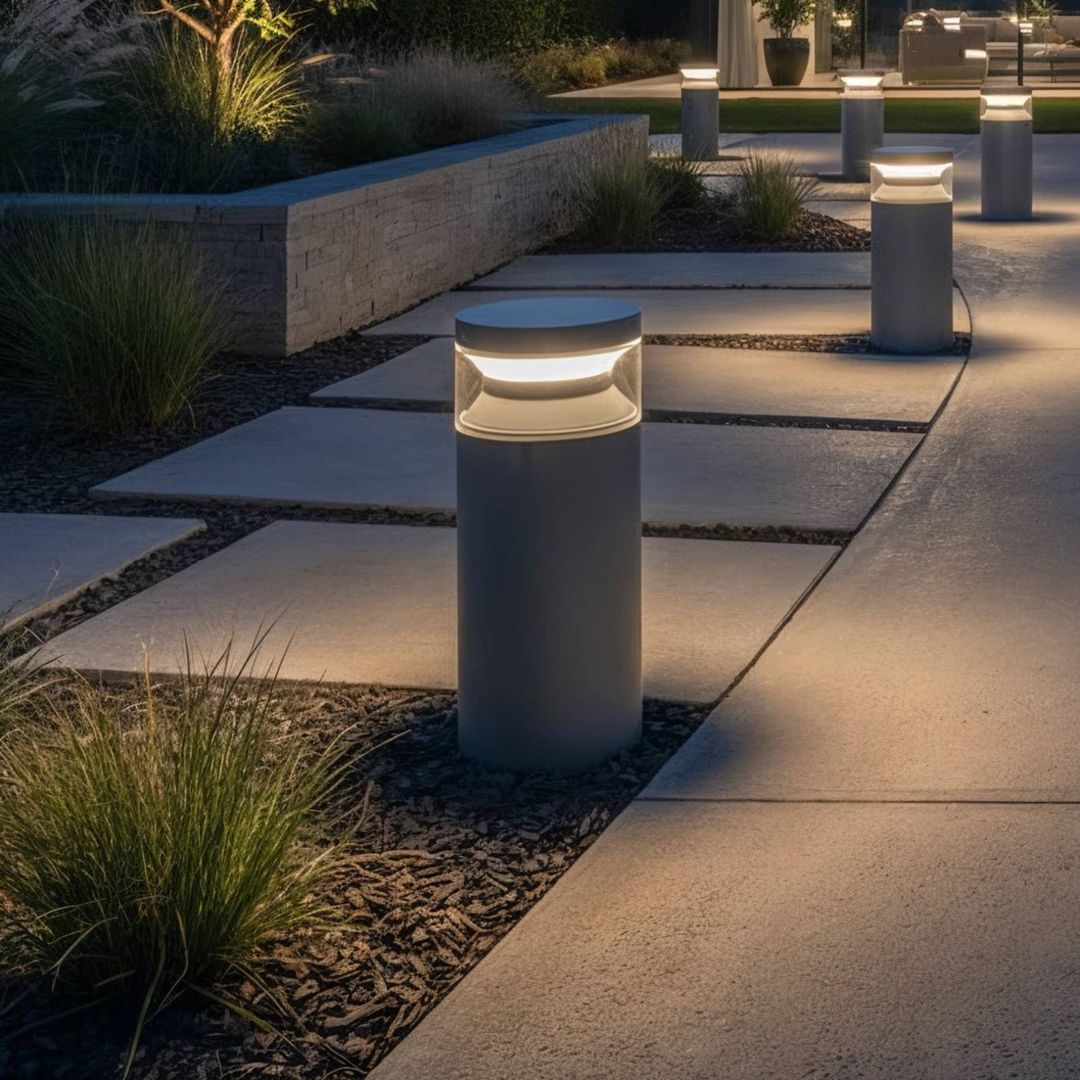 IDEAL LUX Boeing LED pedestal light, anthracite, height 15 cm - Image 1
