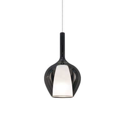 Ideal Lux Kalique 1 hanging light, smoke grey, Ø 18 cm