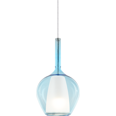 Ideal Lux Kalique 1 hanging light, blue, Ø 18 cm, plastic - Thumbnail 2
