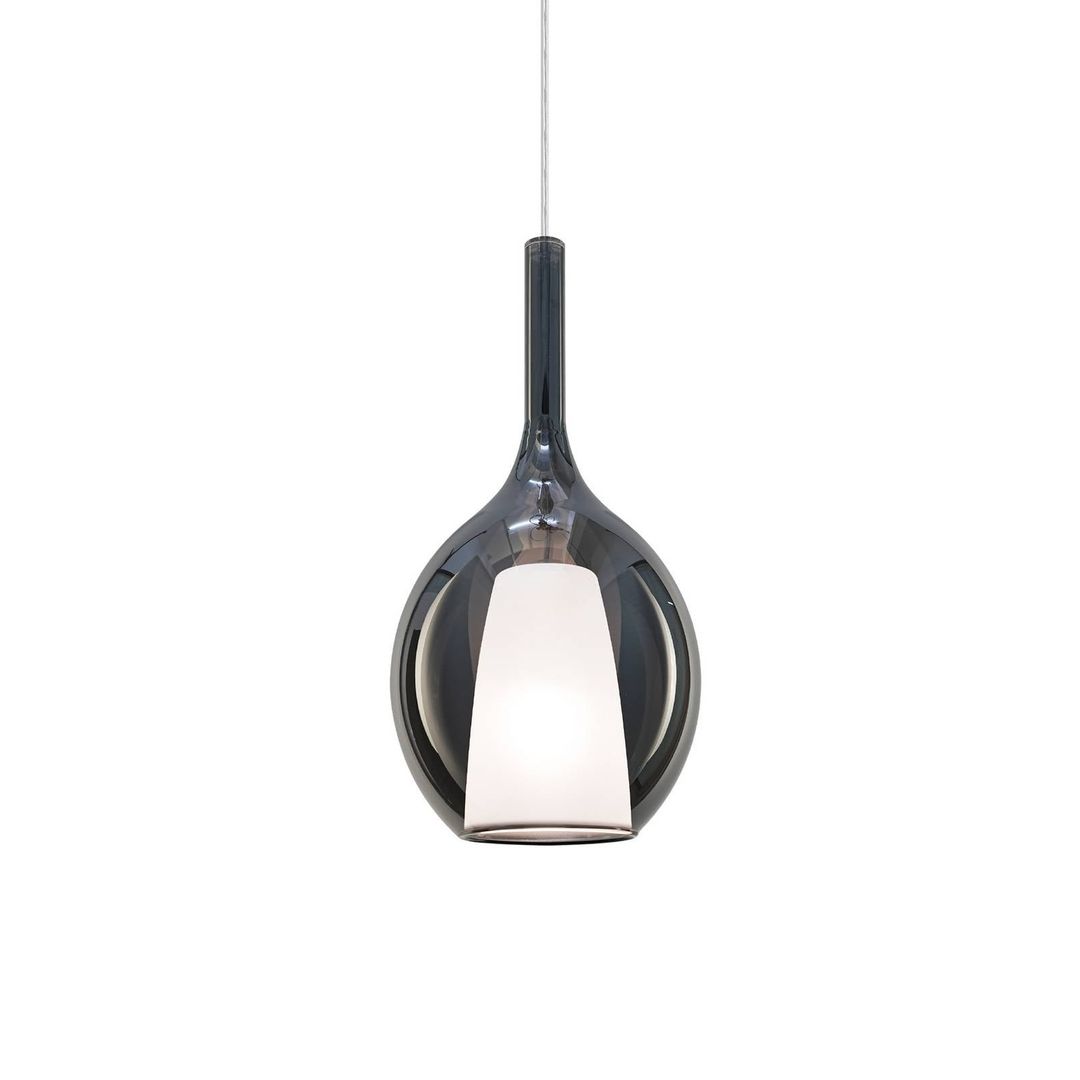 Ideal Lux Kalique 2 hanging light, smoke grey, Ø 18 cm - Image 1