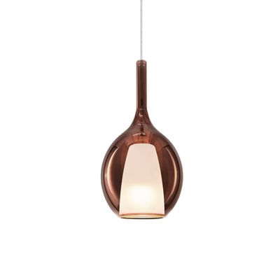 Ideal Lux Kalique 2 hanging light, copper-coloured, Ø 18 cm