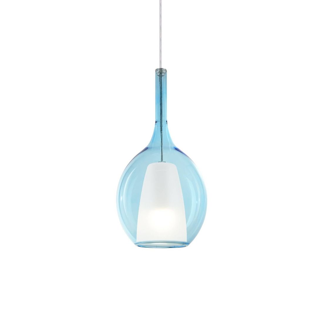 Ideal Lux Kalique 2 hanging light, blue, Ø 18 cm, plastic - Image 1