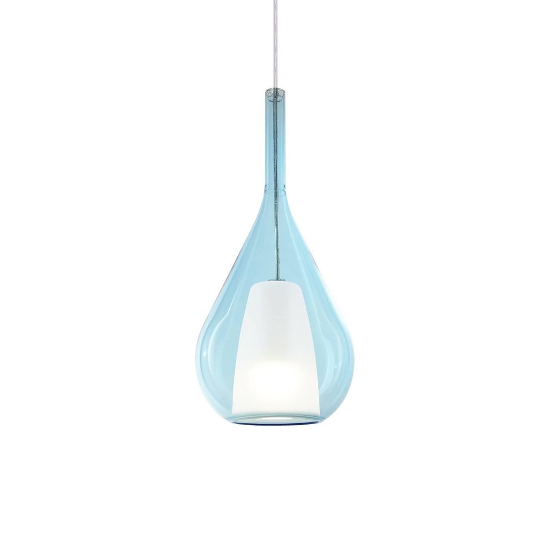 Ideal Lux Kalique 3 hanging light, blue, Ø 18 cm, plastic - Image 1