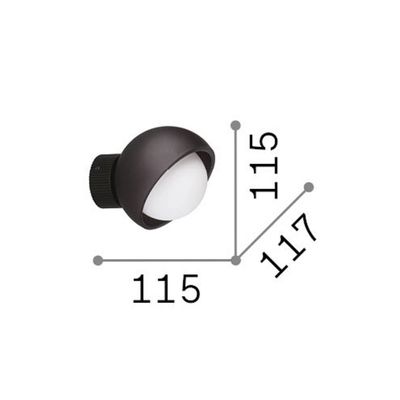 IDEAL LUX Bloom wall lamp, brass-coloured, Ø 12 cm, metal