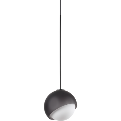 IDEAL LUX Bloom hanging light, Ø 12 cm, black, metal/glass - Thumbnail 2