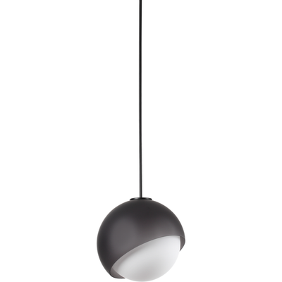 IDEAL LUX Bloom hanging light, Ø 17 cm, black, metal/glass - Thumbnail 2