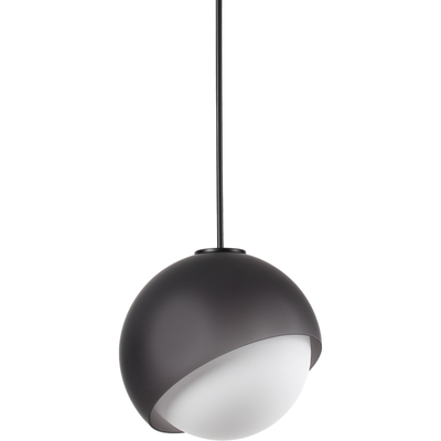 IDEAL LUX Bloom hanging light, Ø 22 cm, black, metal/glass - Thumbnail 2