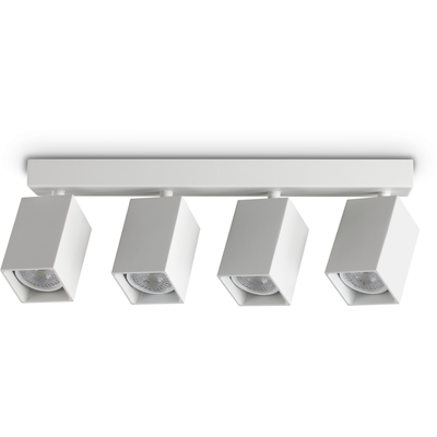 IDEAL LUX Dynamite Square ceiling spotlight, white, 38 cm, 4-bulb - Thumbnail 2