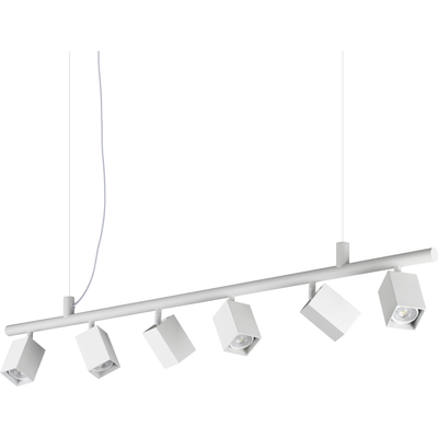 IDEAL LUX Dynamite Square hanging light, white, 6-bulb - Thumbnail 2
