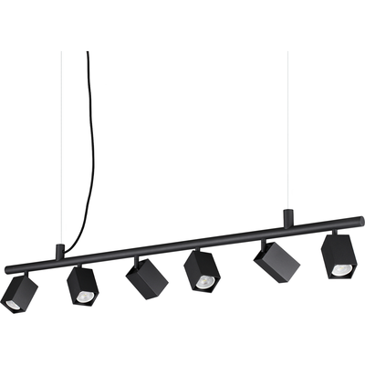 IDEAL LUX Dynamite Square hanging light, black, 6-bulb - Thumbnail 2