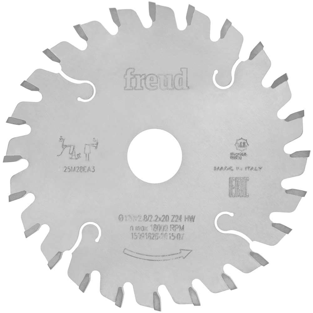 Freud LI25M Pro Industrial Conical Scoring Circular Saw Blade 120mm 24T 20mm - Image 1