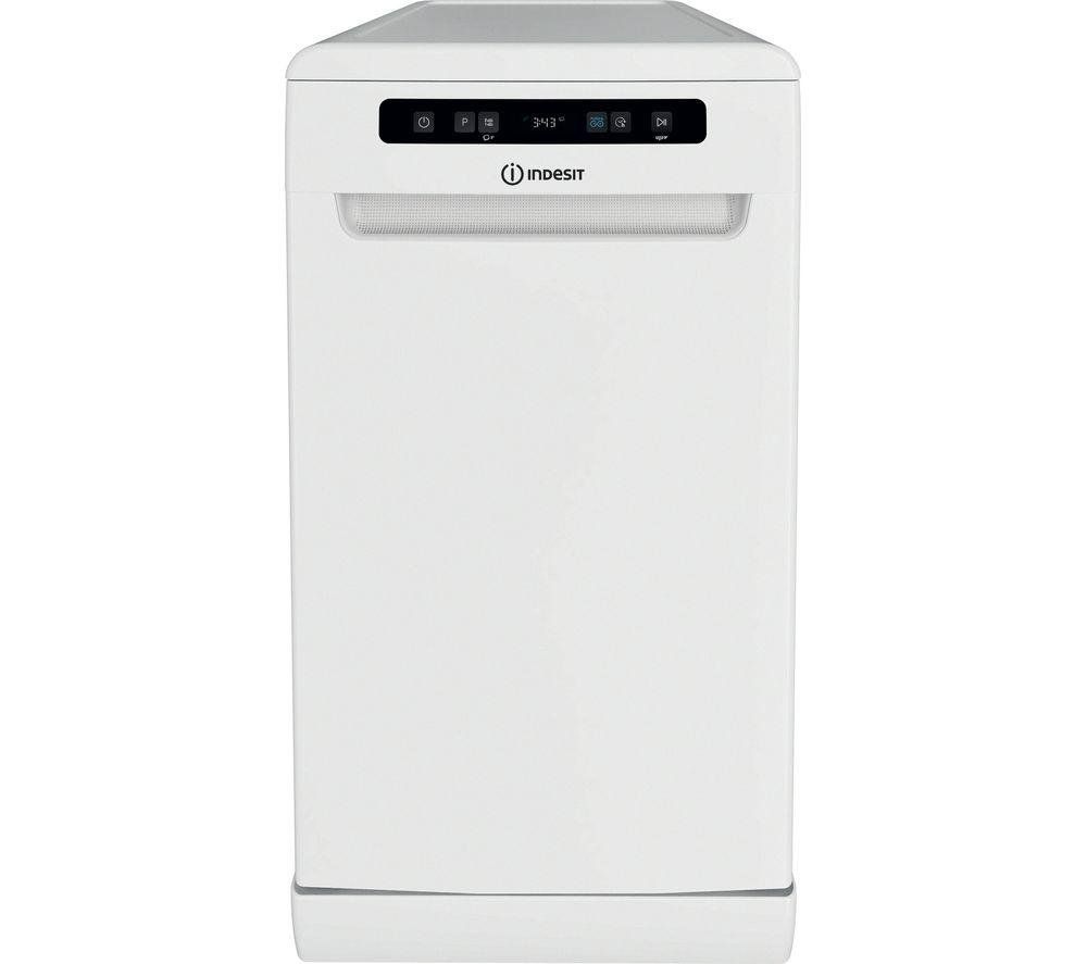 Indesit Push&Go Freestanding Slimline Dishwasher - D-Rated White - Image 1