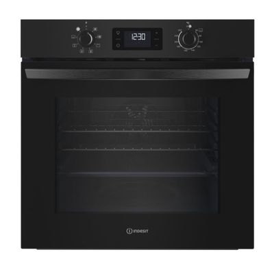 INDESIT Turn&Go IO 253 B UK Electric Oven - Black, Black