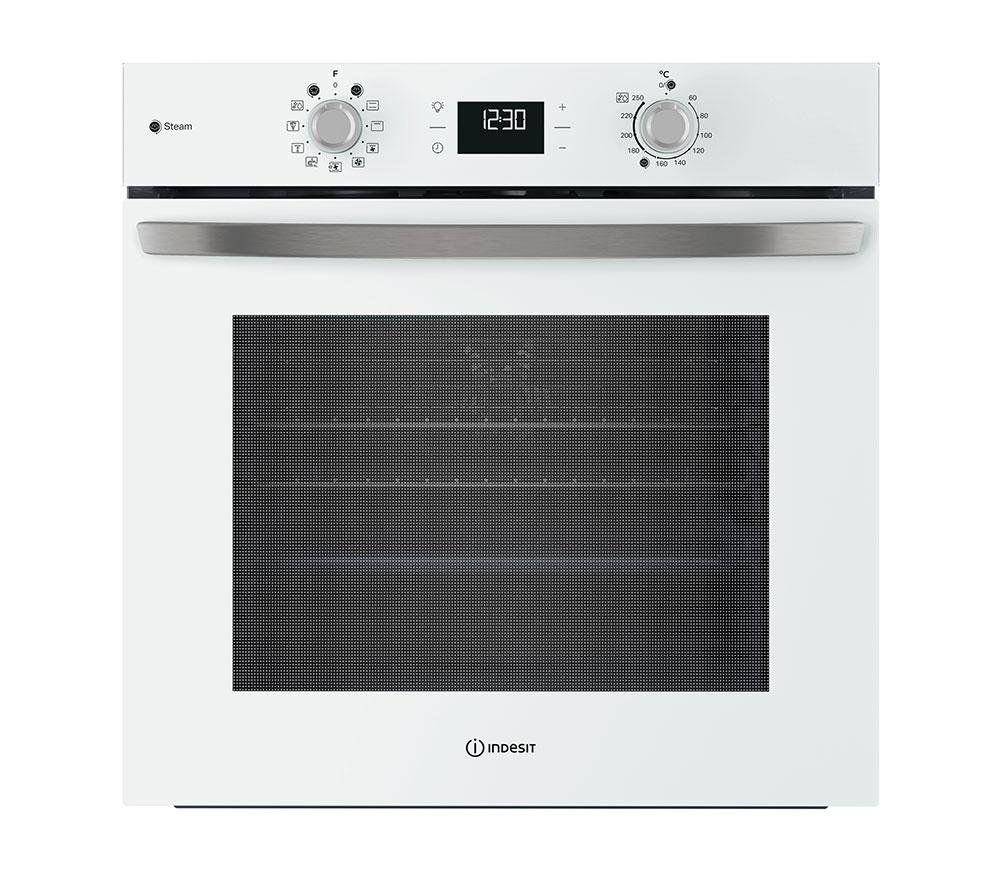 Indesit IO258HSWUK Turn&Go Steam Electric Single Oven - White - Image 1