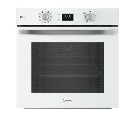 Indesit IO258HSWUK Turn&Go Steam Electric Single Oven - White