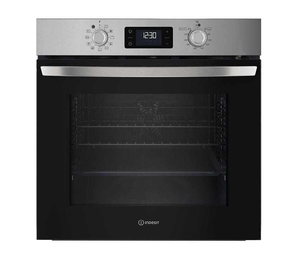 Indesit IO278P1XUK Turn&Go Electric Single Oven - Stainless Steel - Image 1