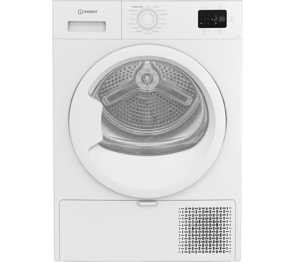 Indesit 8kg Heat Pump Tumble Dryer - White - Image 1