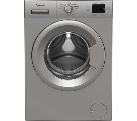 INDESIT Push&Go IP 846S PUSH&GO UK 8 kg 1400 Spin Washing Machine - Silver, Silver/Grey