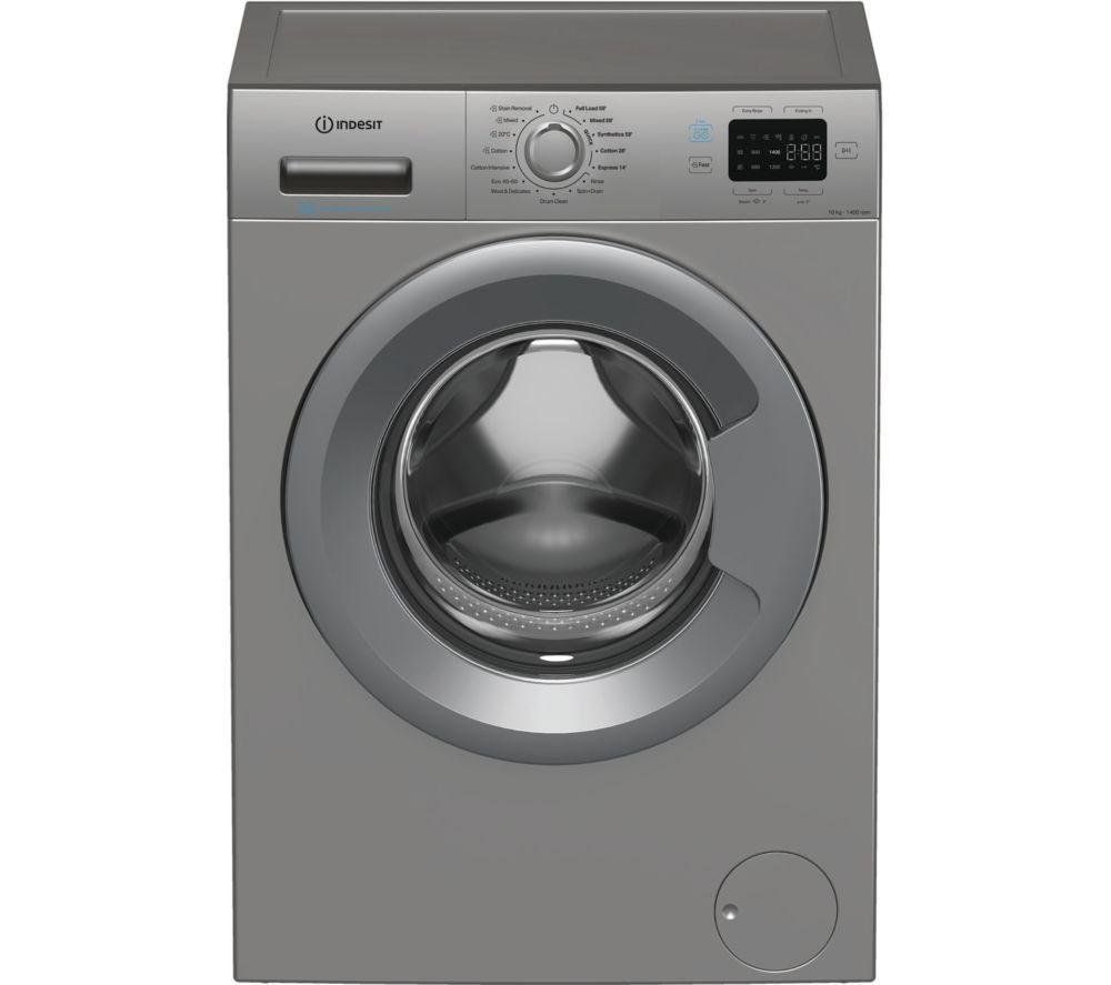Indesit Push&Go 10kg 1400rpm Washing Machine - Silver - Image 1