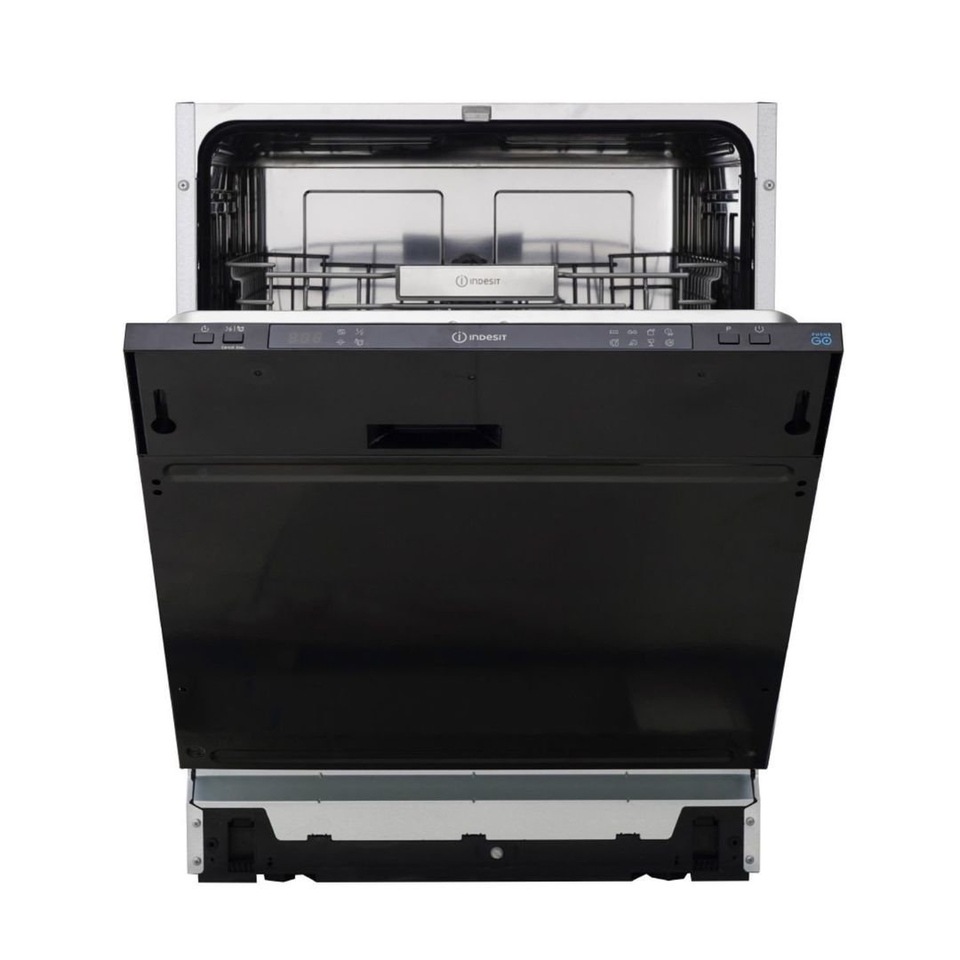 INDESIT Push&Go IN2IE13CNO8UK Full-size Fully Integrated Dishwasher, White - Image 1