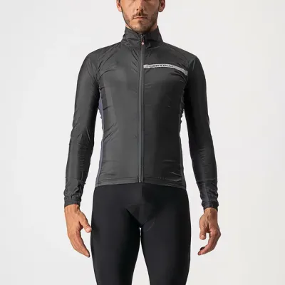 Castelli Squadra Stretch Road Jacket Light Black/Dark Grey