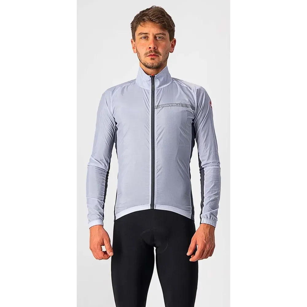 Castelli Squadra Stretch Road Jacket Silver Grey/Dark Grey - Image 1