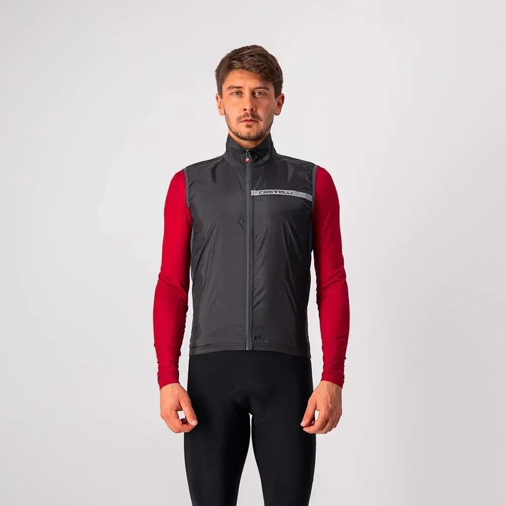 Castelli Squadra Stretch Road Vest Light Black / Dark Grey - Image 1