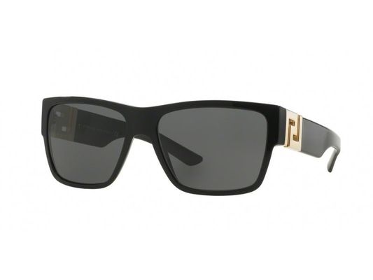 Versace Mężczyzna Versace VE4296 GB1/87 Okulary przeciwsłoneczne Acetat Czarny Szary Kwadratowy Normalna