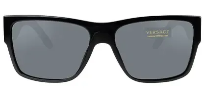 Versace Mężczyzna Versace VE4296 GB1/87 Okulary przeciwsłoneczne Acetat Czarny Szary Kwadratowy Normalna - Thumbnail 2