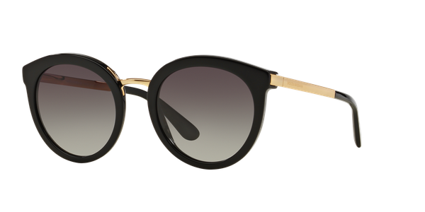 Dolce & Gabbana Woman Dolce & Gabbana DG4268 501/8G Sunglasses Acetate Black Grey Round Normal Shaded